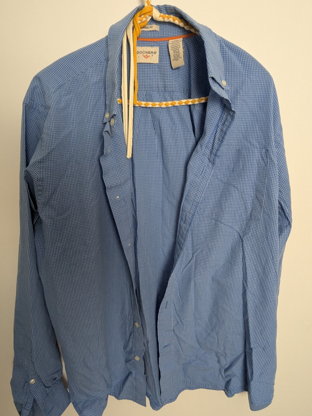 Dockers Light Blue Micro-Check Shirt Jacket